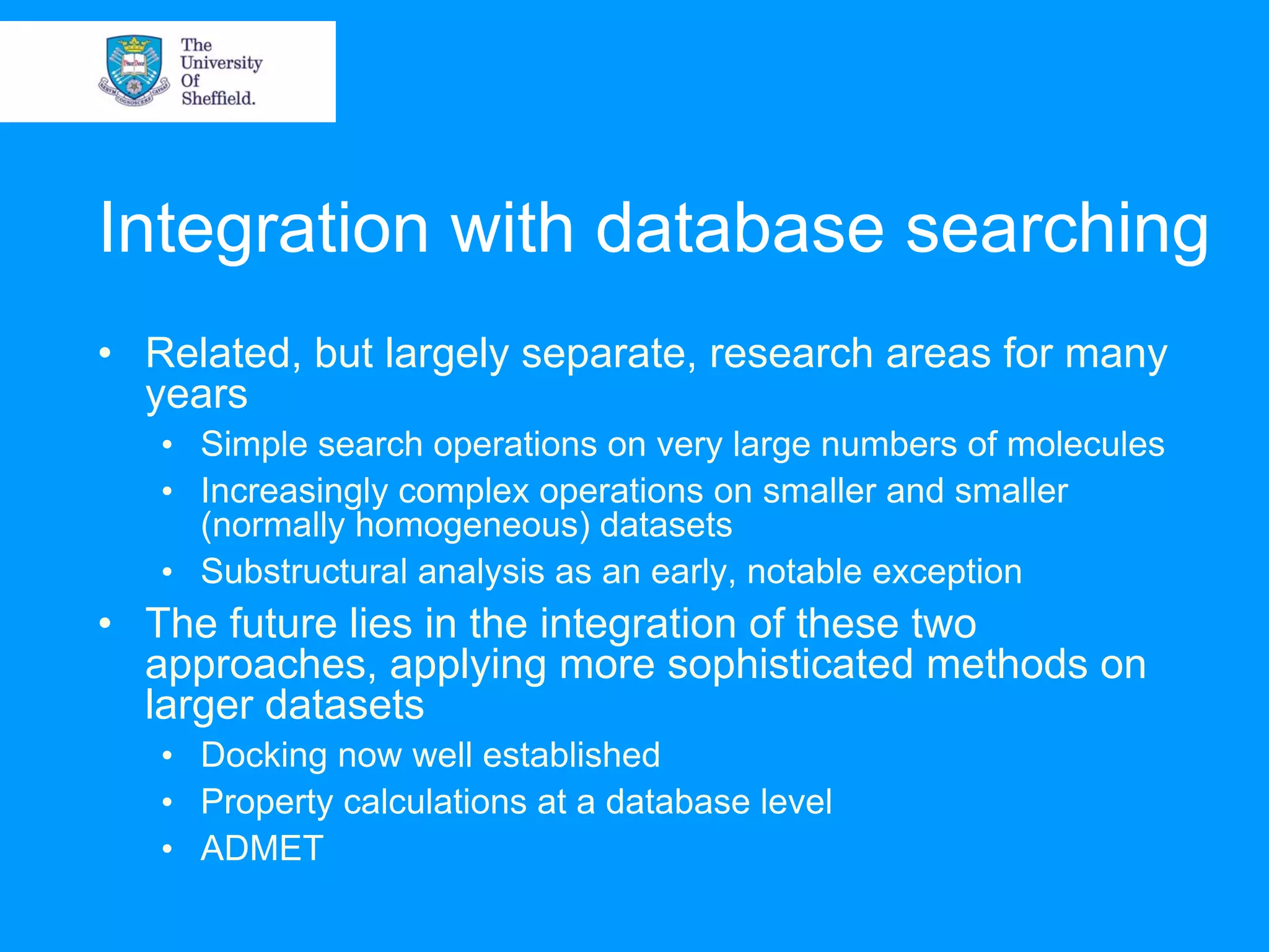 Chemoinformatics and information management