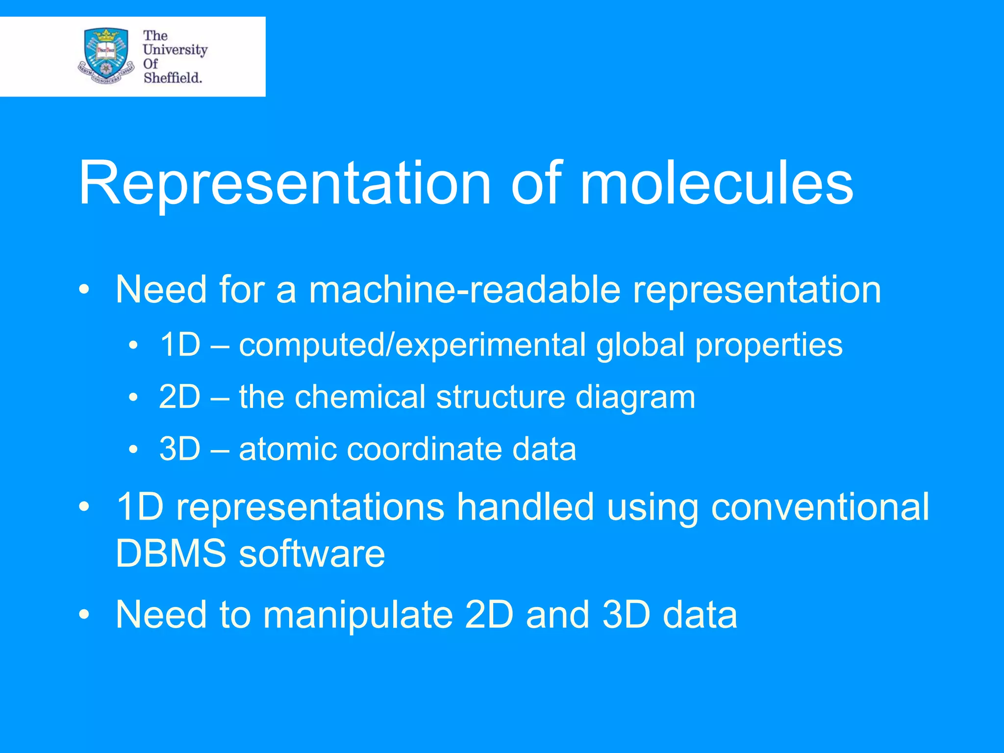 Chemoinformatics and information management