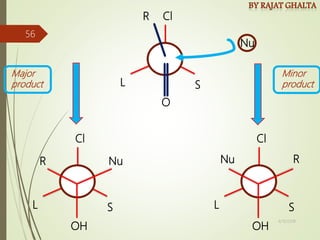 L S
Cl
R
Nu
L S
Cl
OH
R
O
Nu
L S
Cl
OH
R
Nu
Major
product
Minor
product
4/10/2018
56
 