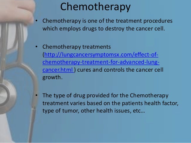 Chemotherapy at different stages of lung cancer