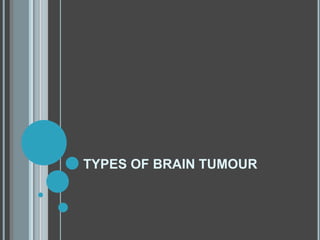 TYPES OF BRAIN TUMOUR
 