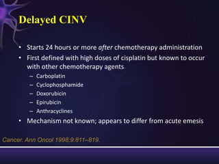 Cinv Pathophys Chemotherapy induced nausea and vomiting | PPTX