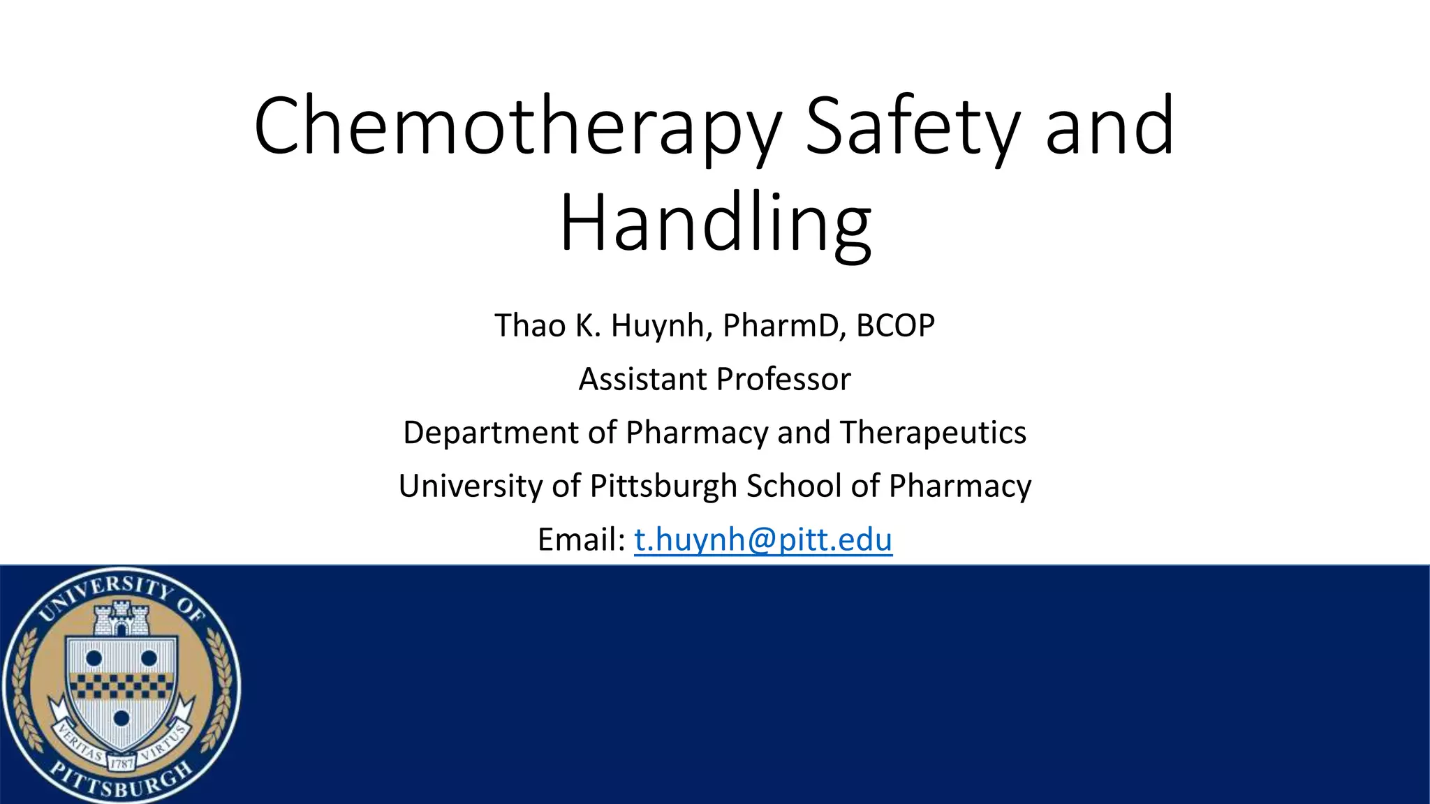 Chemotherapy safety and handlingThao's presentation PPT