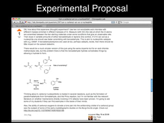 Experimental Proposal
 