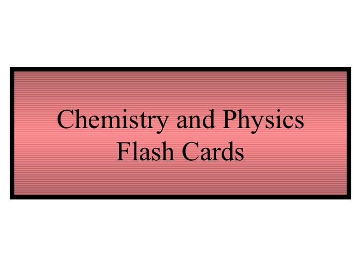 Chem and Physics Flashcard Menu