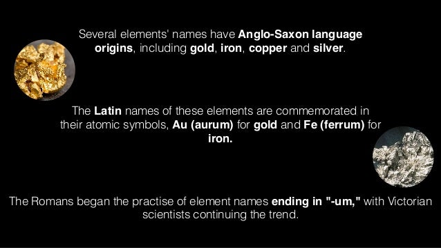 Ancient Naming Of Elements 3 Ancient Naming Of Elements 3