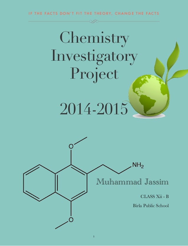 Chemistry Final project class 12 CBSE EXAMINATION