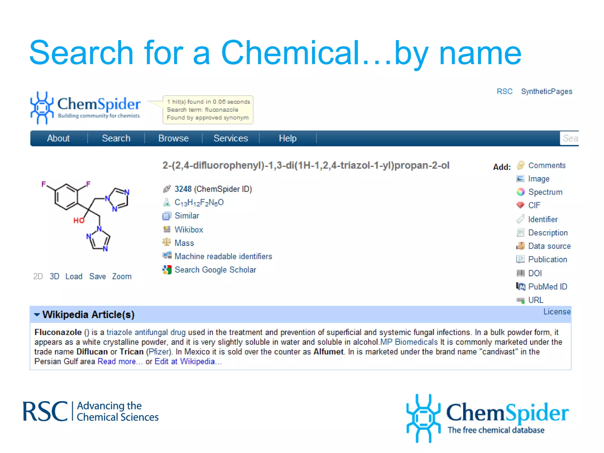 Search for a Chemical…by name 