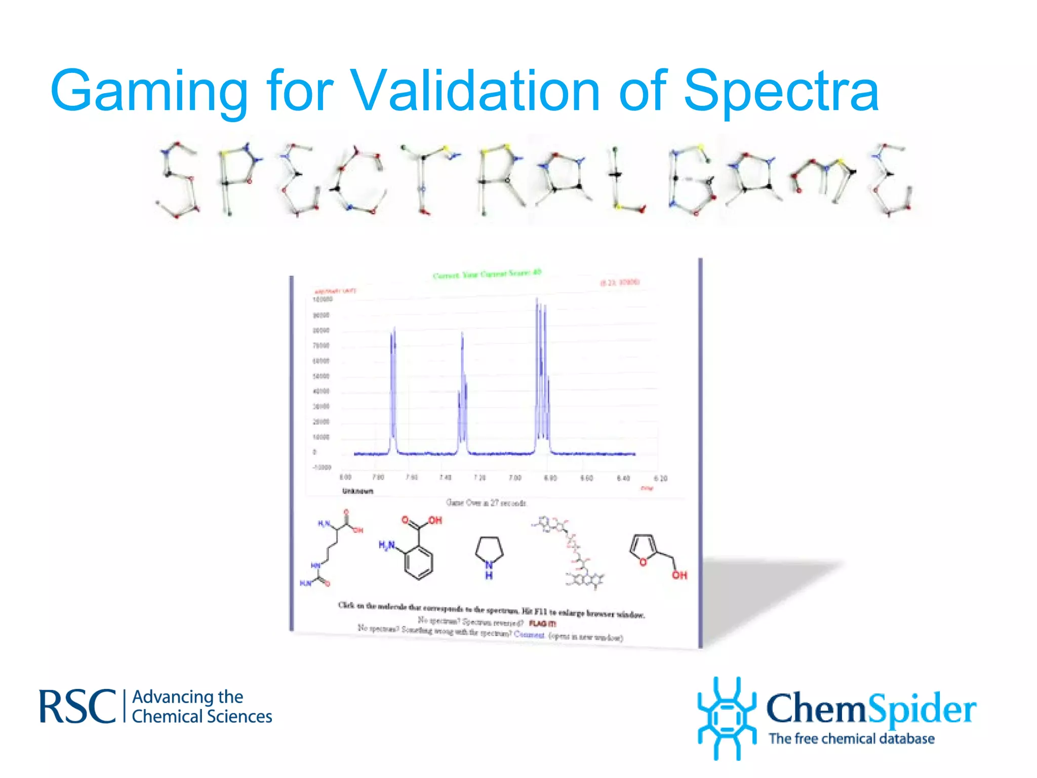 Gaming for Validation of Spectra  