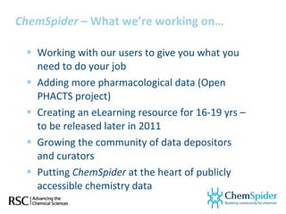 Chem spider introduction spring 2011 PPT