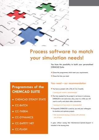 Simulador de processos CHEMCAD | PDF
