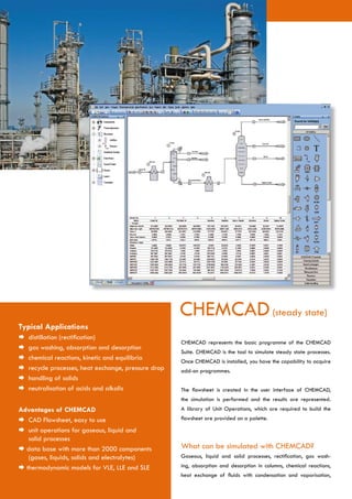 Simulador de processos CHEMCAD | PDF