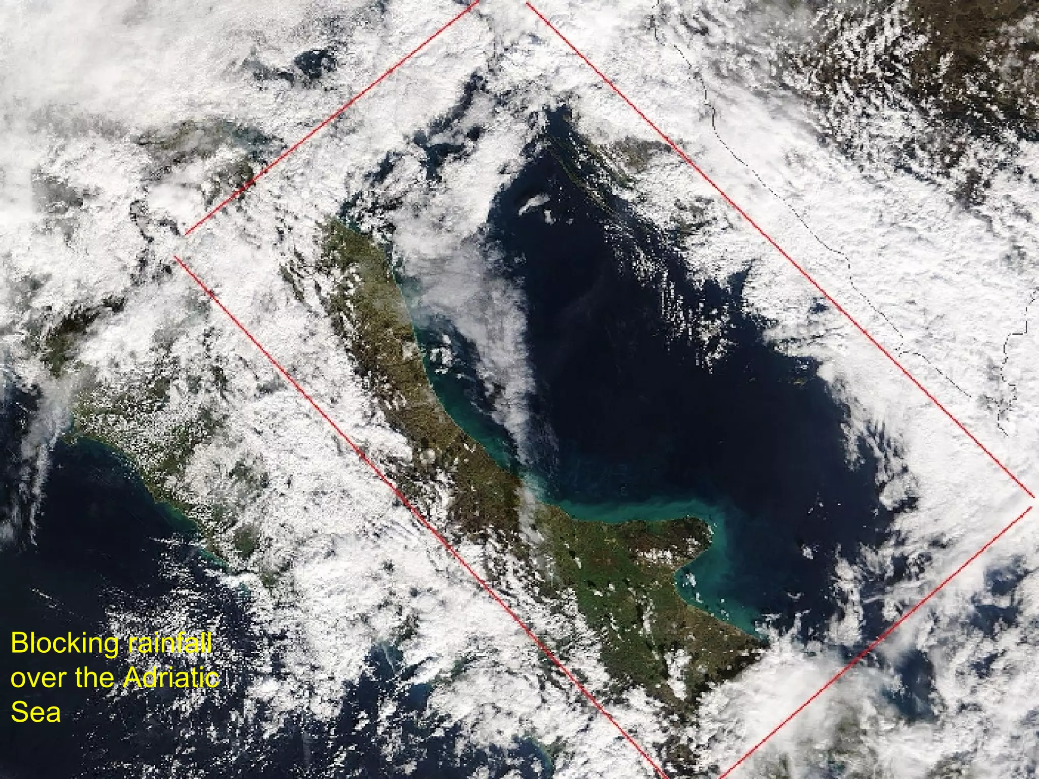 Blocking rainfall over the Adriatic Sea 