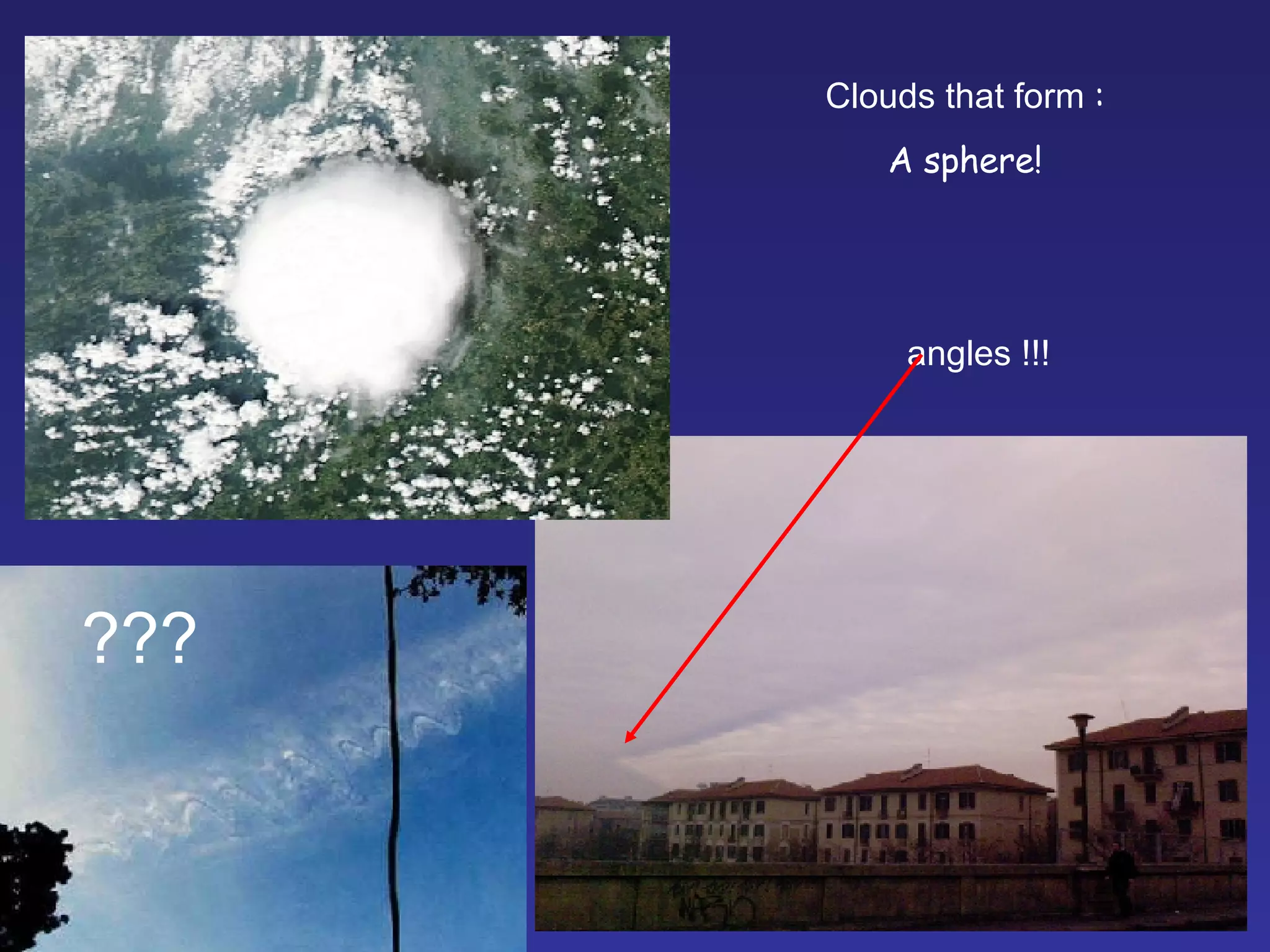 Clouds that form   : A sphere! angles  !!! ??? 