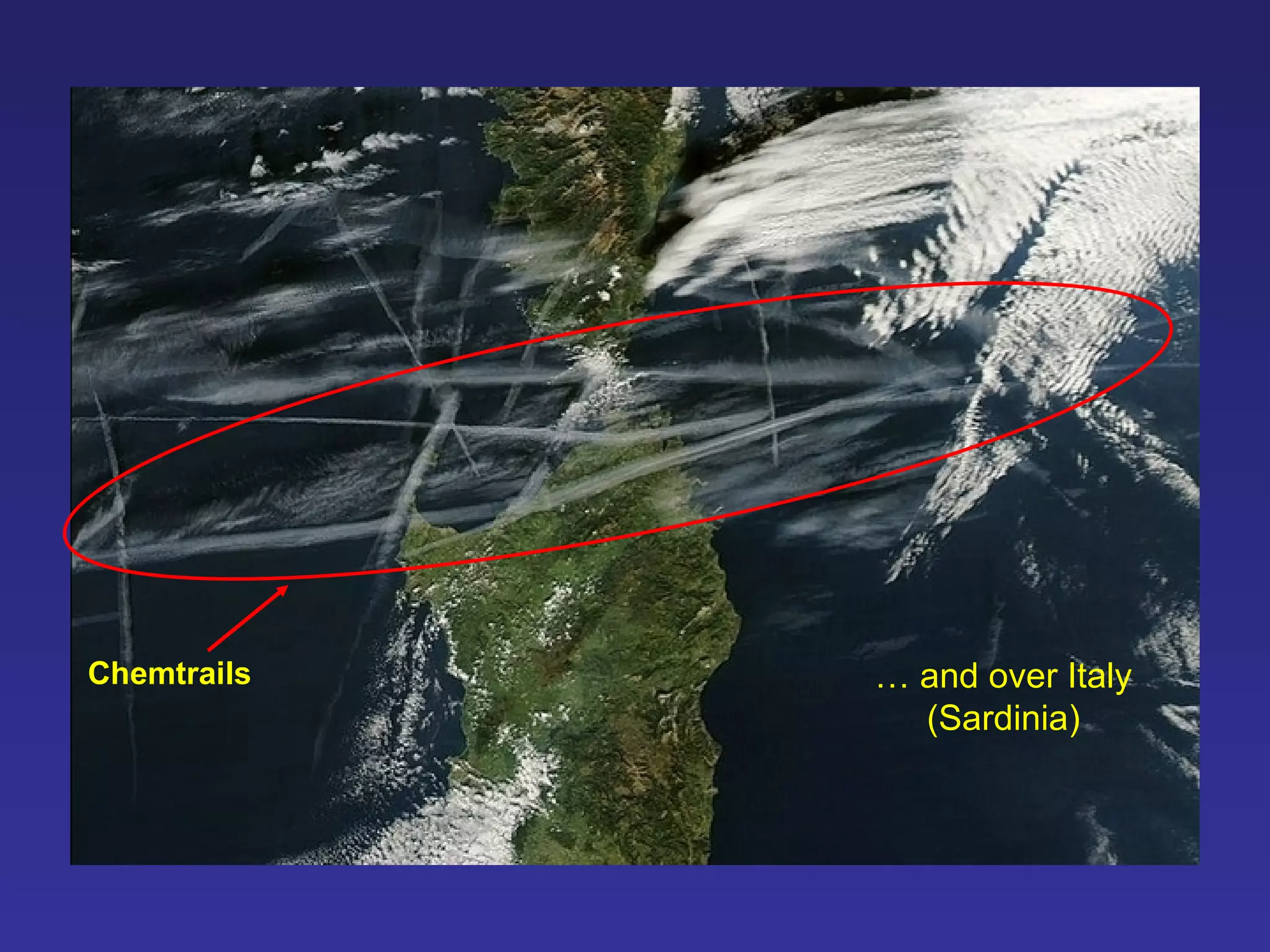 Chemtrails …  and over Italy (Sardinia) 