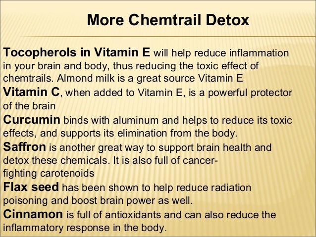 Ways To Detox From Nanochemtrails survival aid Ways To Detox From Nanochemtrails survival aid