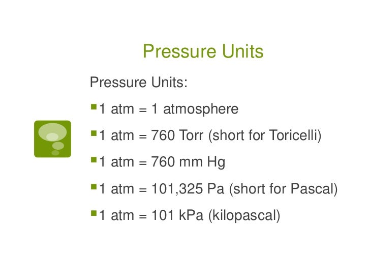 Atmospheres To Torr