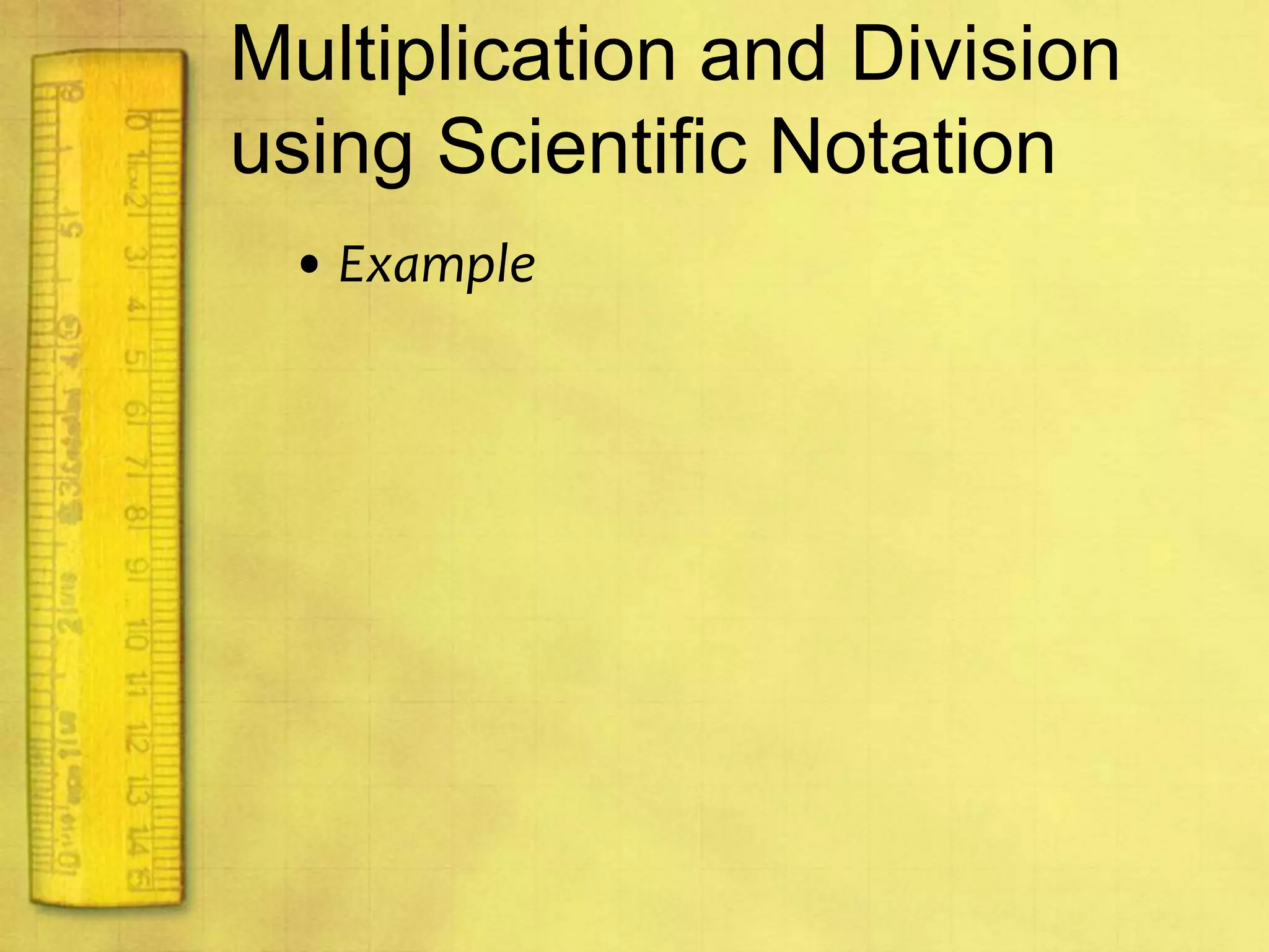 Scientific NotationExample