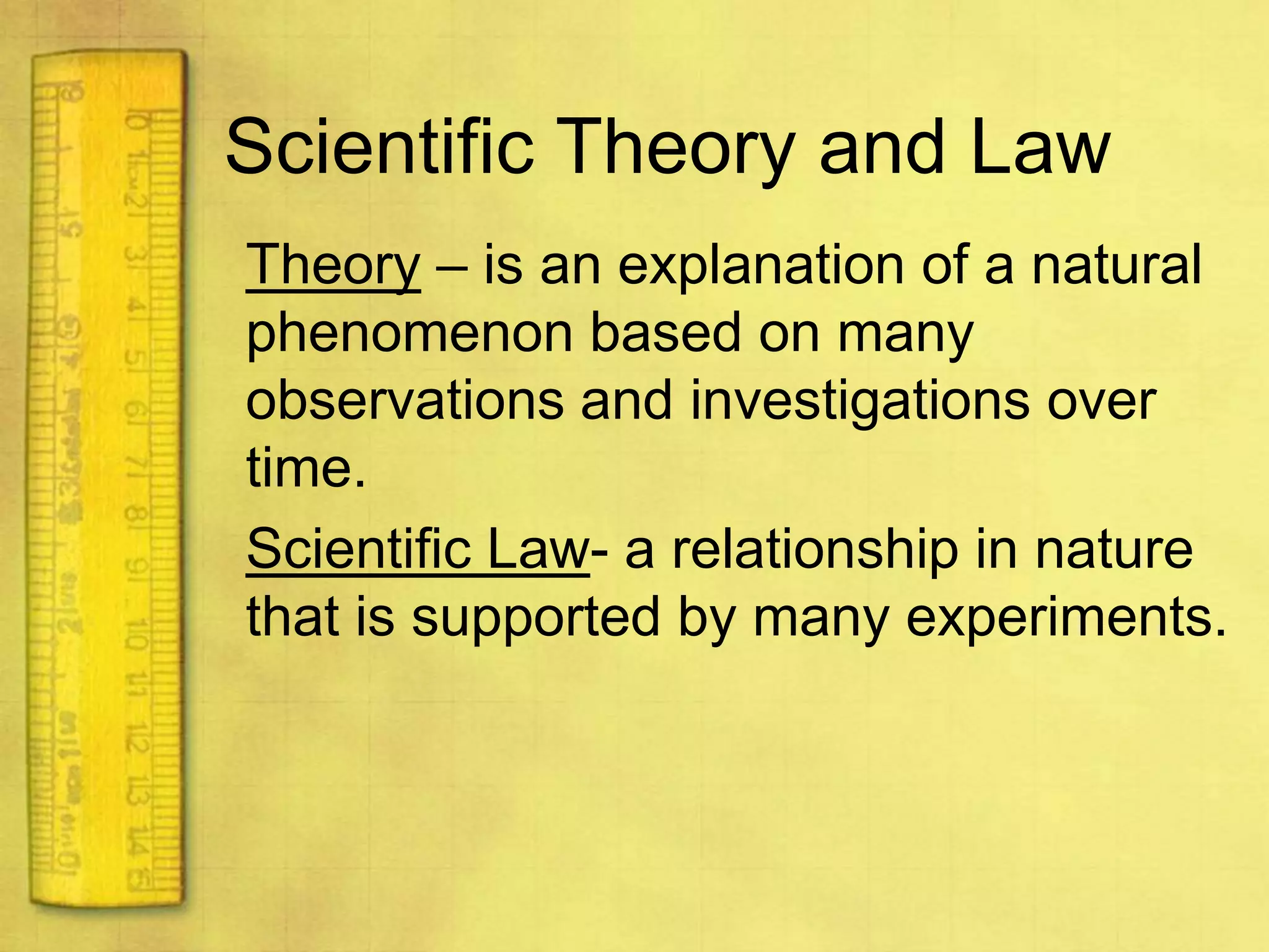 Scientific MethodHypothesis – is a tentative explanation for what has been observed.  