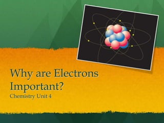 Why are Electrons
Important?
Chemistry Unit 4
 
