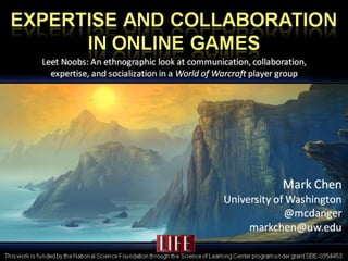 Expertise and Collaboration in Online Games