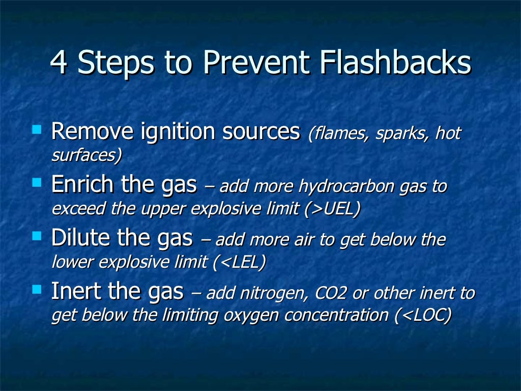 Flame Flashbacks Causes and Prevention