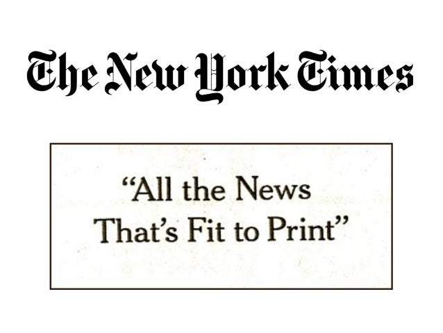 All The Blank That's Fit To Print Fit to Print: Creating Purposeful News Content
