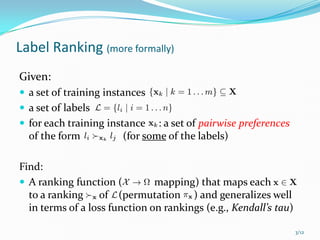 Label Ranking with Partial Abstention using Ensemble Learning | PPT