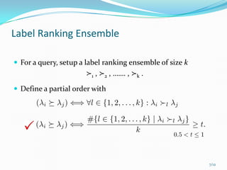 Label Ranking with Partial Abstention using Ensemble Learning | PPT