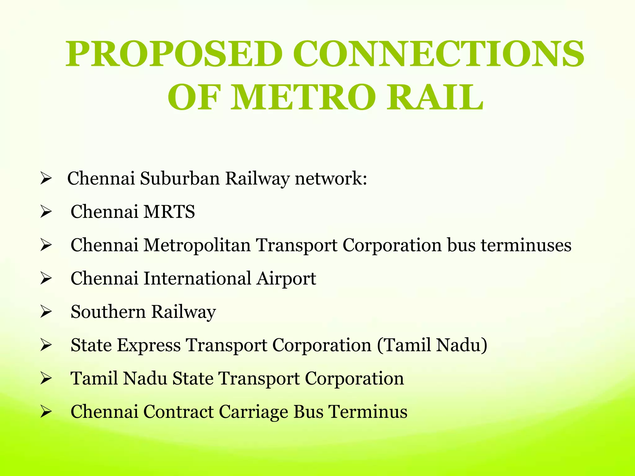 Chennai metro rail | PPTX
