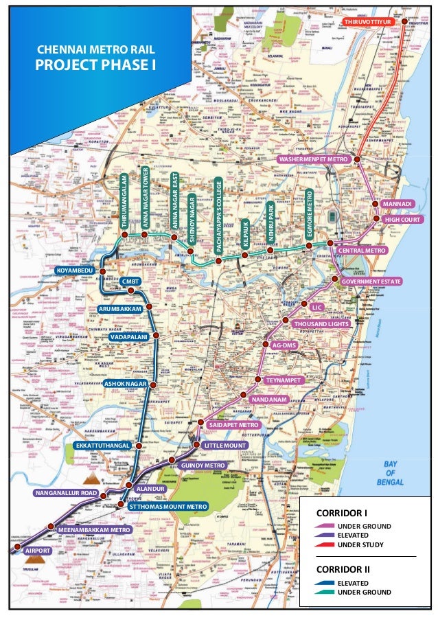 Chennai Metro Rail Route Map Chennai Metro Rail Route Map