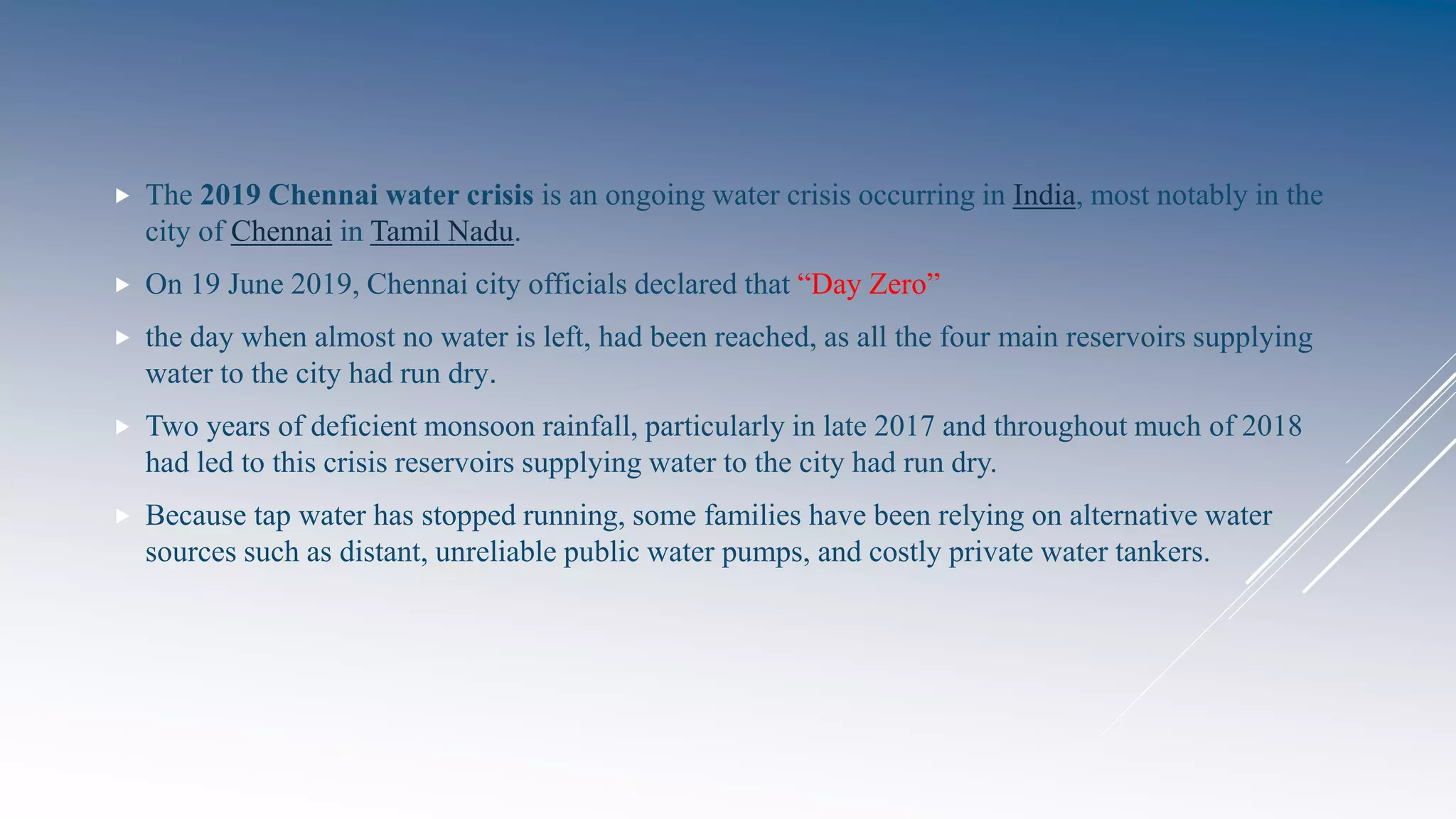 Chennai Water Crisis Pptx