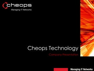 Cheops Technology Company Presentation 
