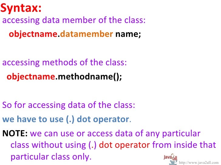 Introduction to class in java