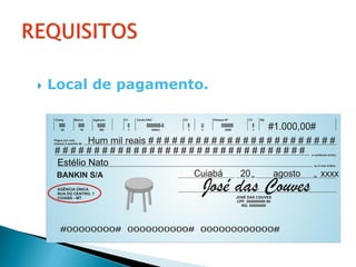    Local de pagamento.
 