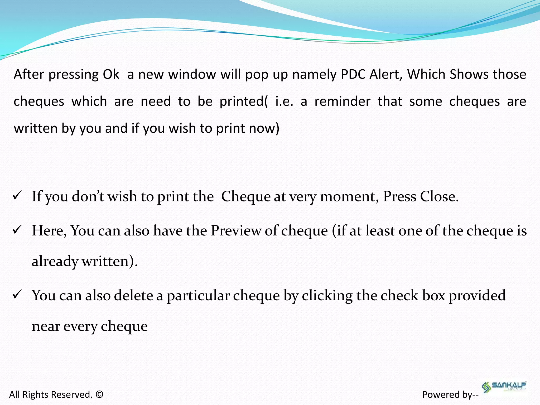 Cheque management software | PPTX