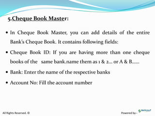 Cheque Master Software Cheque management software | PPTX