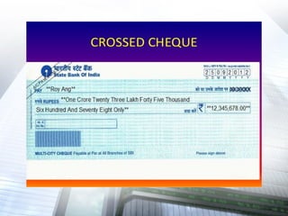 what is the meaning of cross cheque