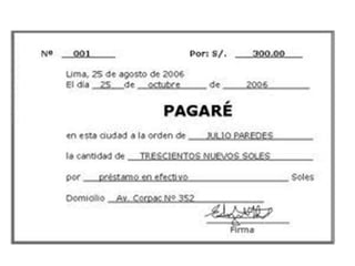 CHEQUE Y PAGARÉ