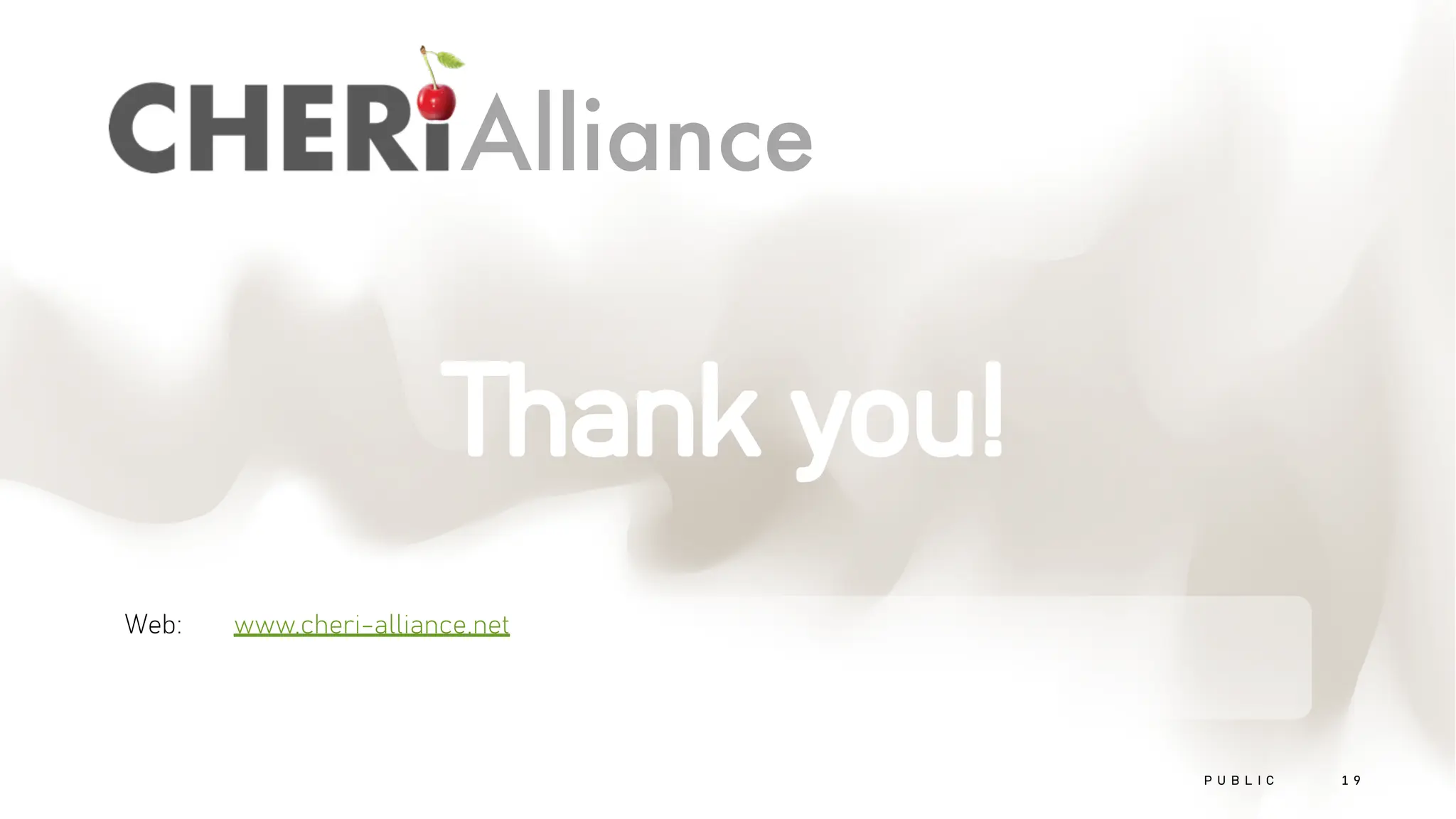 Alliance
Alliance
Web: www.cheri-alliance.net
P U B L I C 1 9
 