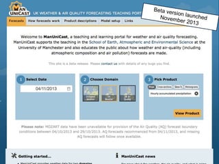 Educational web site developed within the
School of Earth, Atmospheric and Environmental
Sciences
 