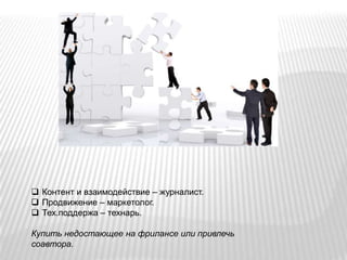 Тематика должна зажигать самого автору и вызывать у него страсть.  Автор должен разбираться в теме. Компетентность. Отслеживание тенденций по тематике.Тема должна быть полезна другим людям.  Определение популярности темы