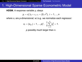 Econometrics of High-Dimensional Sparse Models | PDF