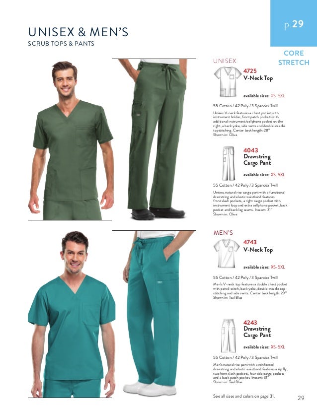Cherokee Scrubs Workwear Men/'s Scrub Top 4743 Galaxy Blue GABW Cherokee Stretch