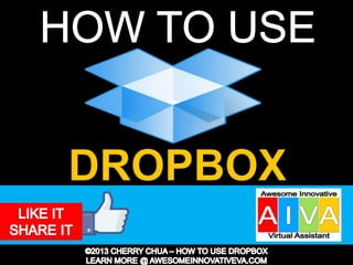 Dropbox Tutorial Guide Presentation