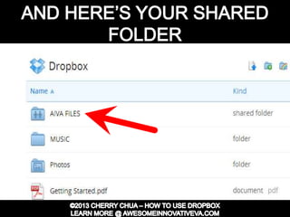 Dropbox Tutorial Guide Presentation
