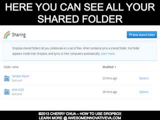 Dropbox Tutorial Guide Presentation