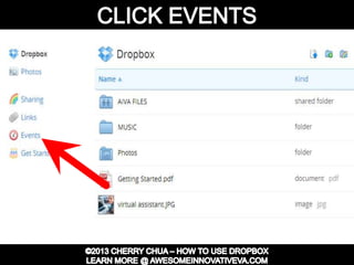 Dropbox Tutorial Guide Presentation