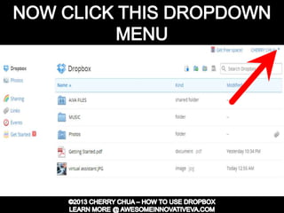 Dropbox Tutorial Guide Presentation