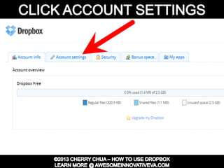 Dropbox Tutorial Guide Presentation